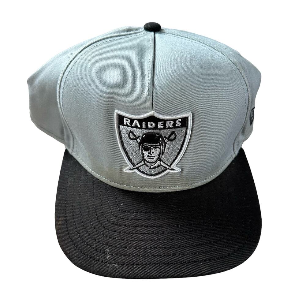 Las Vegas Raiders New Era Baseball Hat Cap SnapBack Adjustable Gray Black - Picture 6 of 11